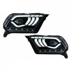 Full LED Headlights suitable for Ford Mustang V (2010-2014) with Dynamic Sequential Turning Light