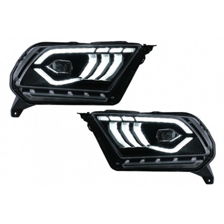 Full LED Headlights suitable for Ford Mustang V (2010-2014) with Dynamic Sequential Turning Light