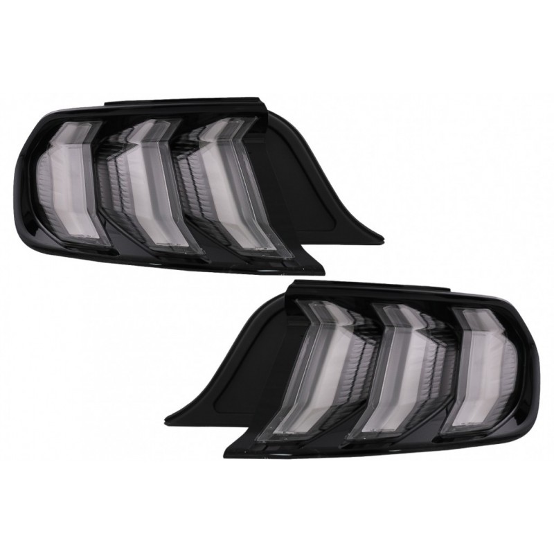 Full LED Taillights suitable for Ford Mustang VI S550 (2015-2019) Smoke Clear with Dynamic Sequential Turning Lights