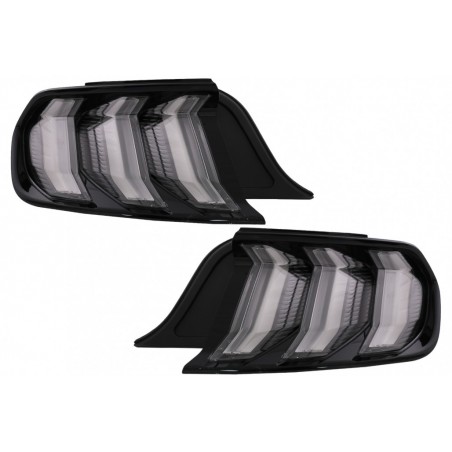 Full LED Taillights suitable for Ford Mustang VI S550 (2015-2019) Smoke Clear with Dynamic Sequential Turning Lights