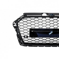 Badgeless Front Grille suitable for AUDI A3 8V Facelift (2017-2018) RS3 Design Piano Black