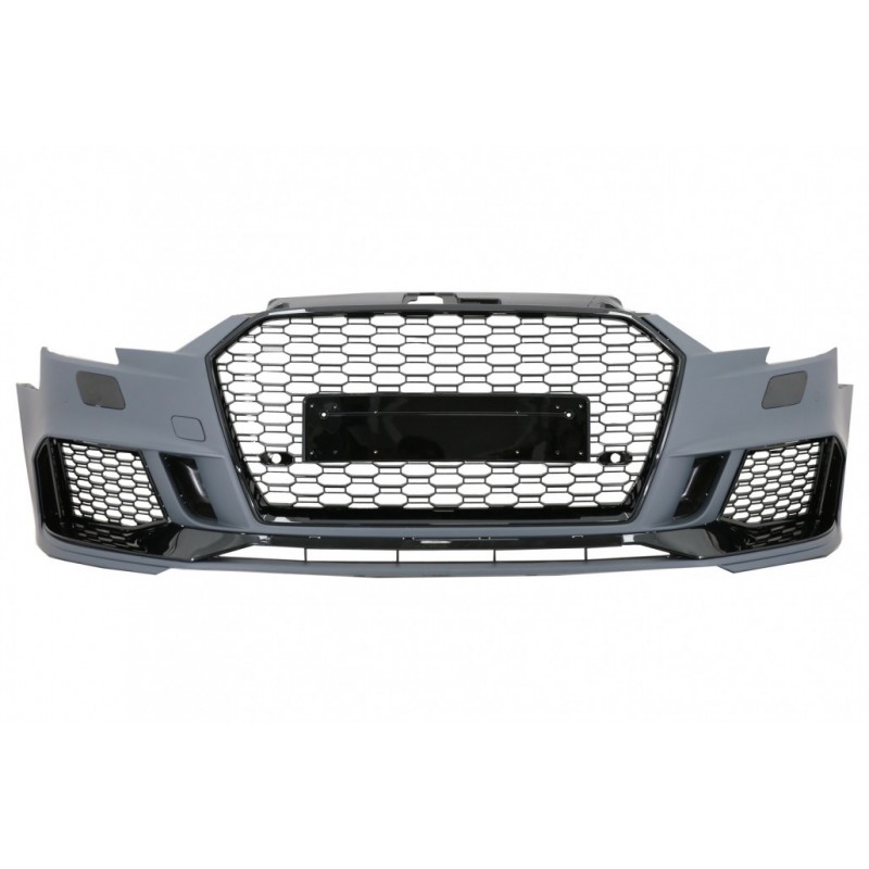 Front Bumper suitable for Audi A3 8V Facelift (2016-2019) Sedan Cabrio RS3 Design Brilliant Black