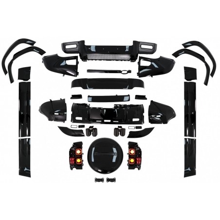 Body Kit suitable for Land Rover Defender SUV L663 (2019-Up) Piano Black
