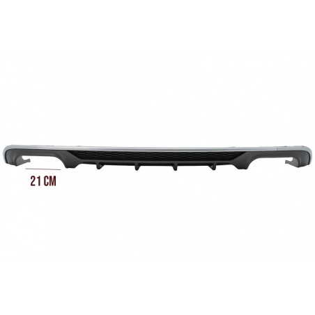 Rear Bumper Valance Diffuser suitable for Audi A3 8V Facelift Sedan Convertible (2016-2019) Standard Bumper SE S3 Design