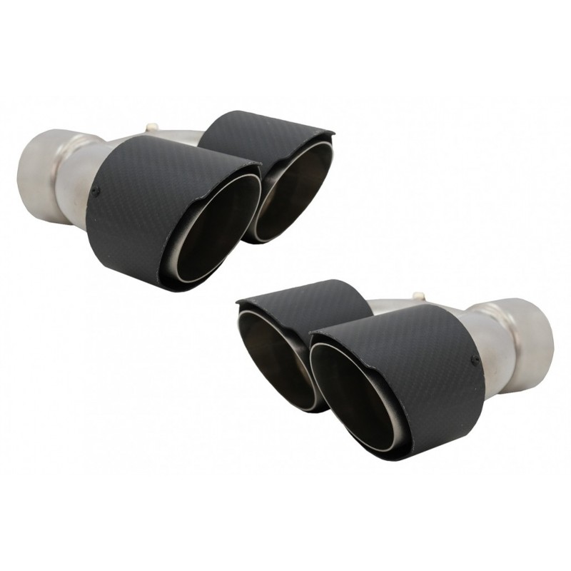 Carbon Fiber Exhaust Muffler Tips suitable for Land Rover Range Rover and SUVs Matte Finish Look Inlet 8 cm