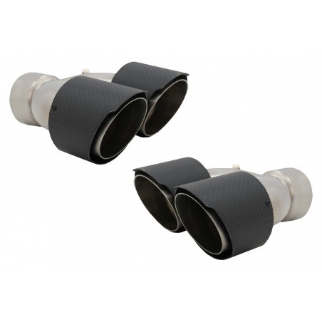 Carbon Fiber Exhaust Muffler Tips suitable for Land Rover Range Rover and SUVs Matte Finish Look Inlet 8 cm