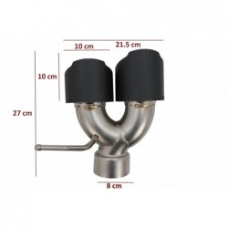 Carbon Fiber Exhaust Muffler Tips suitable for Land Rover Range Rover and SUVs Matte Finish Look Inlet 8 cm