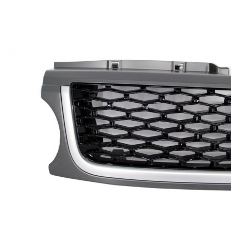 Central Grille and Side Vents Assembly suitable for Land Range Sport Facelift L320 (2010-2013) Autobiography Look Platinum Black