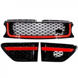 Central Grille and Side Vents Assembly suitable for Land Range Rover Sport L320 Facelift (2010-2013) Autobiography Look Black Re