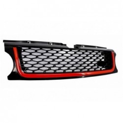 Central Grille suitable for Land Range Rover Sport L320 Facelift (2009-2013) Autobiography Look Black Red Edition