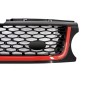 Central Grille suitable for Land Range Rover Sport L320 Facelift (2009-2013) Autobiography Look Black Red Edition