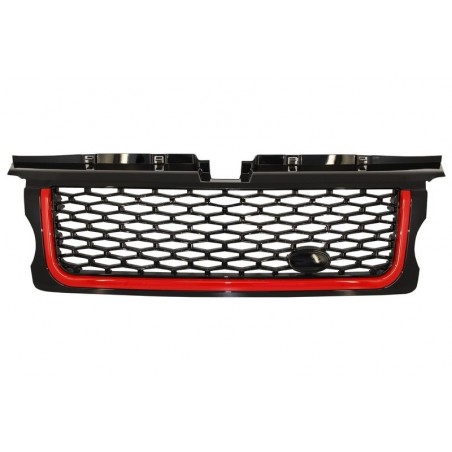 Central Grille and Side Vents Assembly suitable for Land Range Rover Sport L320 (2005-2008) Autobiography Look Black Red Edition