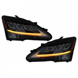 FULL LED DRL Headlights Dynamic Turn Light Signal suitable for LEXUS IS XE20 (2006-2013) Black Edition