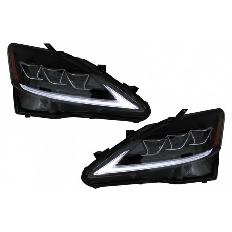 FULL LED DRL Headlights Dynamic Turn Light Signal suitable for LEXUS IS XE20 (2006-2013) Black Edition