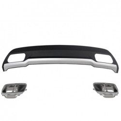 Rear Diffuser and Exhaust Tips Tailpipe Package suitable for Mercedes A-Class W176 (2012-2018) Sport Pack