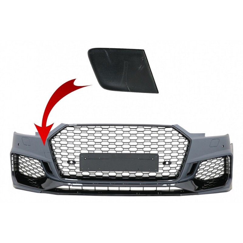 Tow Hook Cover Front Bumper suitable for AUDI A4 B9 8W Limousine Avant (2016-2018) Quattro RS4 Design