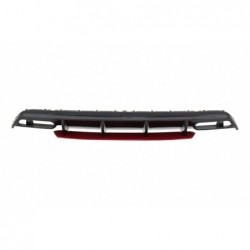 Rear Bumper Valance Diffuser suitable for Mercedes W176 A-Class (2012-2018) A45 Facelift Design Red Edition