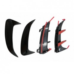 Rear Bumper Flaps Flics Side Fins suitable for Mercedes A Class W177 (04.2018-up) Hatchback A35 Design Black Edition