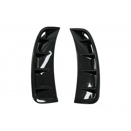 Side Vents Front Bumper suitable for Mercedes A Class W177 Hatchback (04.2018-up) V177 Sedan (04.2018-up) Piano Black