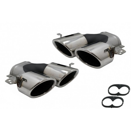 Exhaust Muffler Tips suitable for Mercedes A-Class W177 CLA II X118 C118 GLA SUV H247 GLB SUV X247 35 AMG / 45 AMG (2018-) 45S D