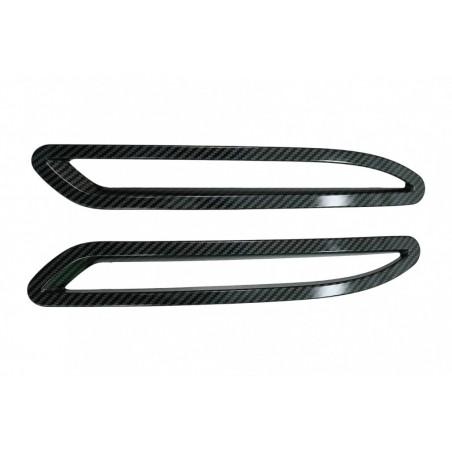 Rear Bumper Reflectors Frame Trim Cover Stickers Decal suitable for Mercedes A-Class V177 Sedan AMG Line (2018-Up) Carbon