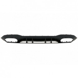 Rear Bumper Valance Diffuser suitable for Mercedes A-Class V177 Sedan (2018-) Chrome Exhaust