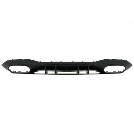 Rear Bumper Valance Diffuser suitable for Mercedes A-Class V177 Sedan (2018-) Chrome Exhaust