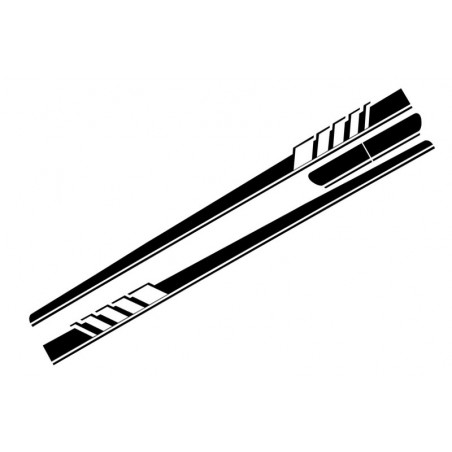 Side Decals Sticker Vinyl Matte Black suitable for MERCEDES C-Class C205 Coupe A205 Cabriolet (2014-) C63 Design