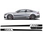 Side Decals Sticker Vinyl suitable for Mercedes C-Class C205 Coupe A205 Cabriolet (2014-up) C63 Design Piano Black