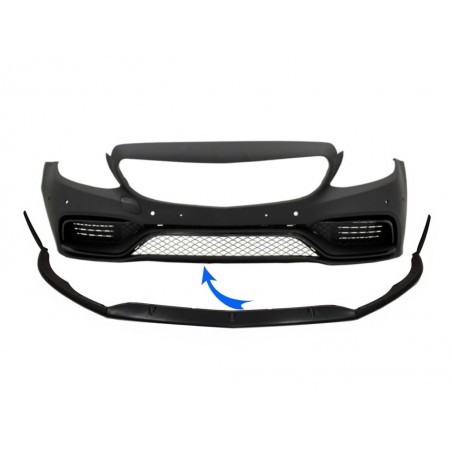 Priekinio buferio lūpa tinka Mercedes C-Class W205 S205 A205 C205 (2014-2018) Limousine T-Model Coupe Cabriolet Edition 1 Desig