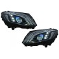 Pilnai LED priekiniai žibintai tinka Mercedes C-Class W205 S205 (2014-2020) LHD W222 Design