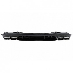 Galinio buferio difuzorius tinka Mercedes C-Class W205 S205 (2014-2020) C63S Design Silver Tips Only for Sport Line
