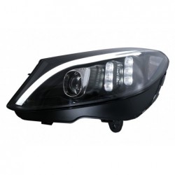 TRU LED DRL Headlights suitable for Mercedes C-Class W205 S205 A205 C205 (2014-2018) Black Dynamic Sequential Turning Lights
