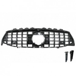 Front Grille suitable for Mercedes CLA X118 C118 (2019-up) GT-R Panamericana Design Piano Black