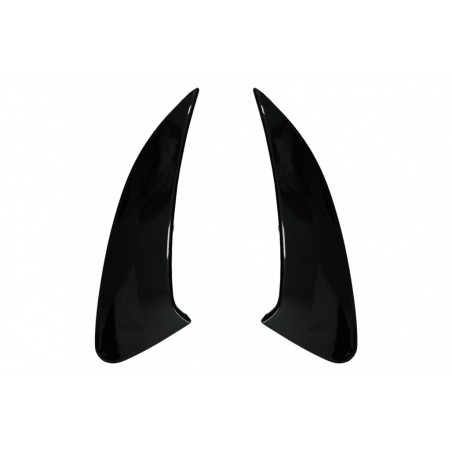 Rear Bumper Flaps Flics Side Fins suitable for Mercedes CLA Shooting Brake X118 CLA Coupe C118 (2019-up) Piano Black CLA 45S Des