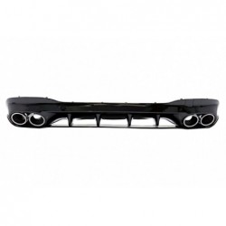 Rear Diffuser and Chrome Exhaust Tips suitable for Mercedes CLA X118 Shooting Brake C118 Coupe Sport Line (2019-up) CLA45S Desig
