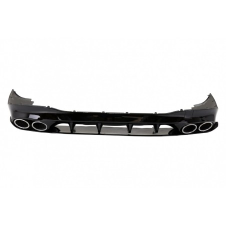 Rear Diffuser and Chrome Exhaust Tips suitable for Mercedes CLA X118 Shooting Brake C118 Coupe Sport Line (2019-up) CLA45S Desig