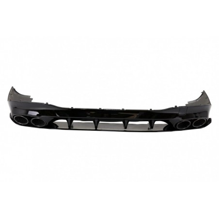 Rear Diffuser and Exhaust Tips suitable for Mercedes CLA X118 Shooting Brake C118 Coupe Sport Line (2019-up) CLA45S Design Aerod
