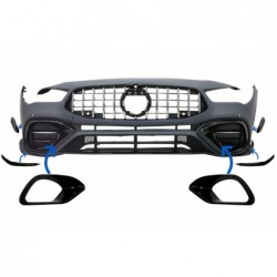 Side Grilles Cover Frames suitable for Mercedes CLA 45 CLA 45S X118 C118 (2019-up) Piano Black