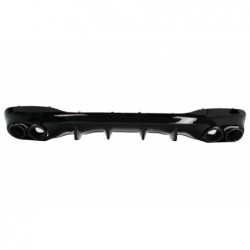 Rear Diffuser and Exhaust Tips suitable for Mercedes CLA X118 Shooting Brake C118 Coupe Sport Line (2019-up) CLA45S Design Aerod
