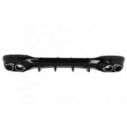 Rear Diffuser and Chrome Exhaust Tips suitable for Mercedes CLA X118 Shooting Brake C118 Coupe Sport Line (2019-up) CLA45S Desig