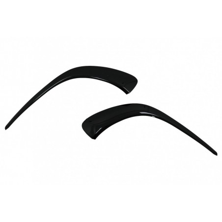 Front Bumper Flaps Side Fins Flics suitable for Mercedes CLA C118 X118 Sport Line (2019-up) Piano Black