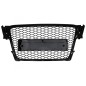 Priekinės grotelės be ženklo, tinkamos Audi A4 B8 (2007-2012) RS Design Piano Black
