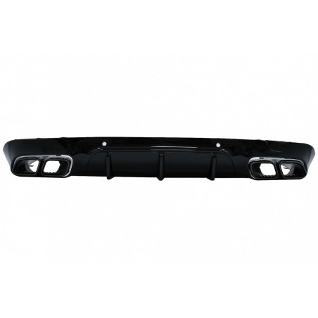 Rear Diffuser with Black Exhaust Tips suitable for Mercedes CLS-Class C257 Sport Line (2018-up) CLS63 Design
