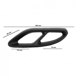Juodi duslintuvo antgalių dangteliai tinka MERCEDES C-Class W205 S65 E65 GLE W166 X166 GLC W253 Sport Design