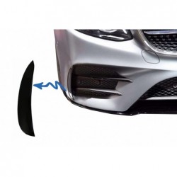 Priekinio buferio sklendės šoninės briaunos, tinka Mercedes E-Class W213 S213 C238 A238 E43 E53 Design Black Edition