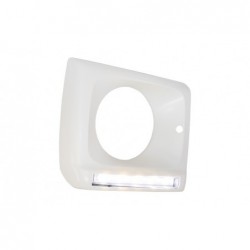 Headlights Covers with LED DRL Daytime Running Lights suitable for Mercedes G-Class W463 (1989-up) G65 Design Chrome