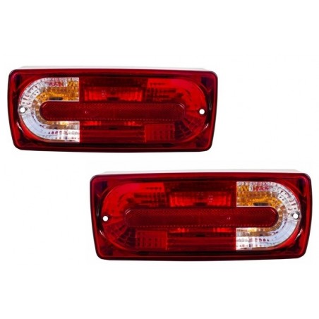 Galiniai žibintai tinka Mercedes G-class W463 (1989-2015) G55 Design Red Clear