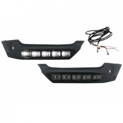 Priekinio buferio spoileris LED DRL prailginimas, tinkamas Mercedes G-Class W463 (1989 m.)