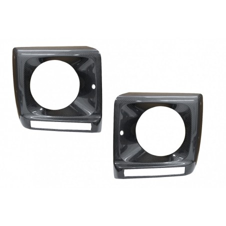 Headlights Covers Carbon Fiber suitable for MERCEDES G-Class W463 (1989-2018) G65 Design